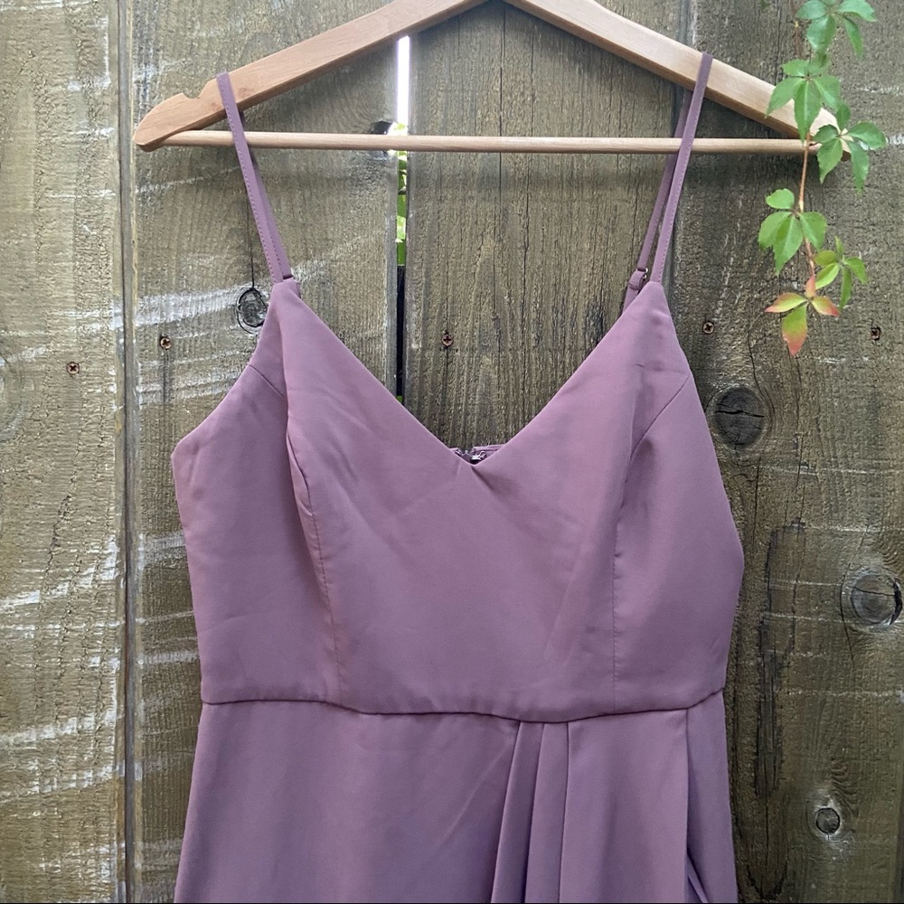 Dusty Purple Tulip Midi Dress 🌿 - Picture 3 of 10